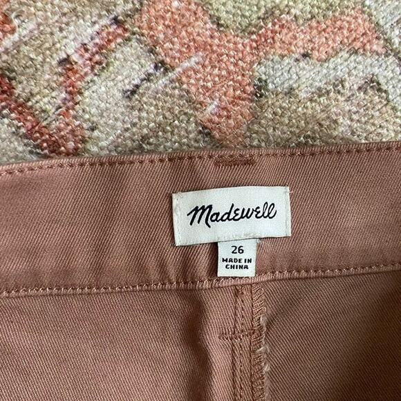 Madewell High Rise Twill Raw Hem‎ Shorts Dusty Rose/Blush NEW Size 26 - Picture 6 of 8